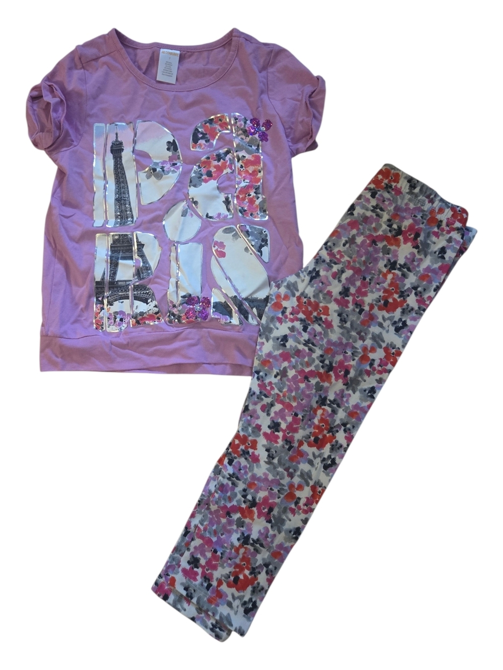 Gymboree Purple Floral 'Paris' Capri Set